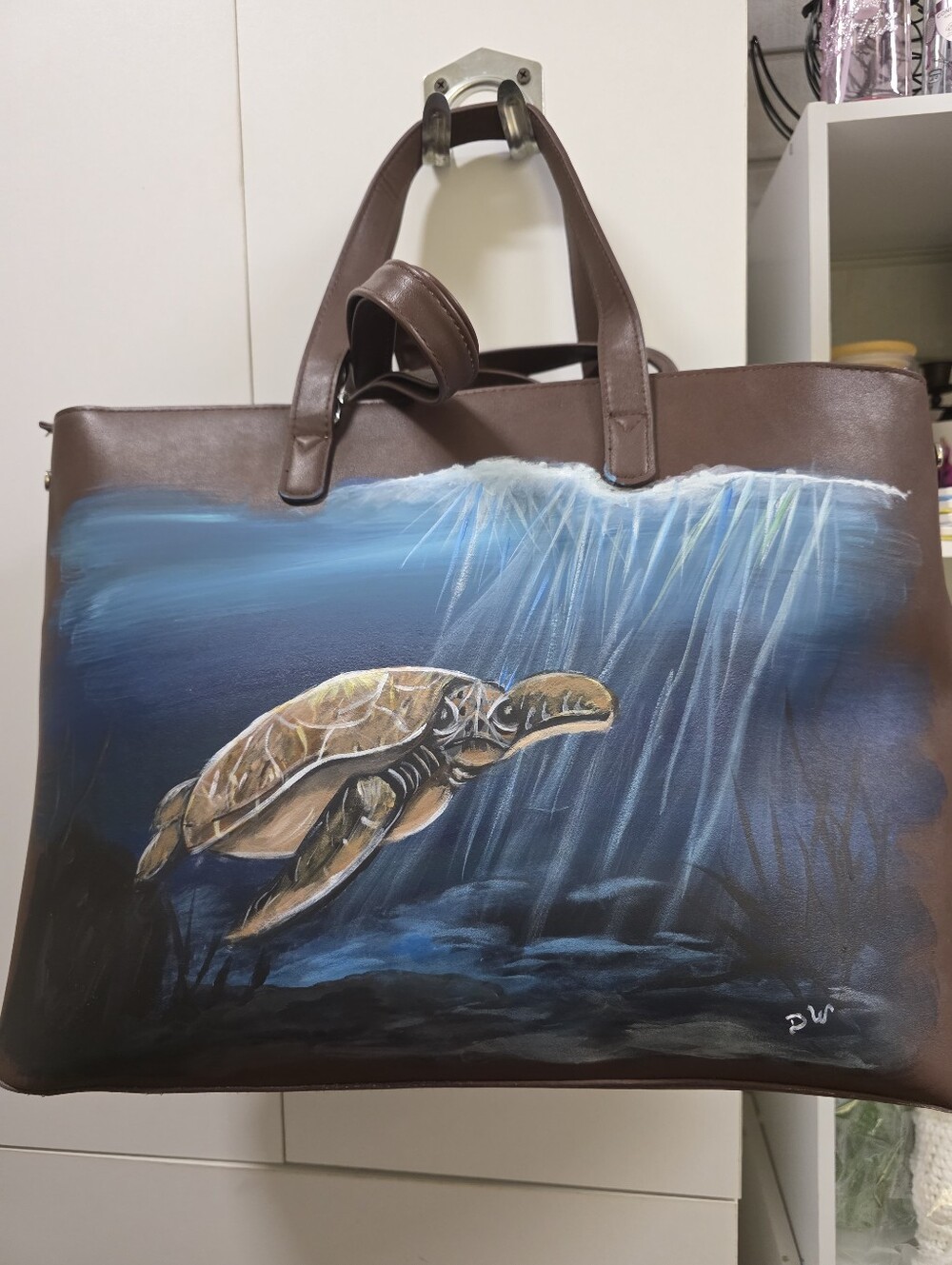 Hand Painted Sea Life Tote